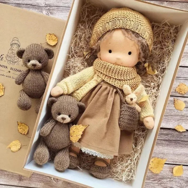 Cute Soft Plush Toys Waldorf Handmade Cute Cotton Stuffed Plush Doll Packaging Dolls Fabricchanging Box Best Children Birthda 10