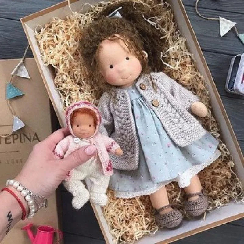 Cute Soft Plush Toys Waldorf Handmade Cute Cotton Stuffed Plush Doll Packaging Dolls Fabricchanging Box Best Children Birthda 11