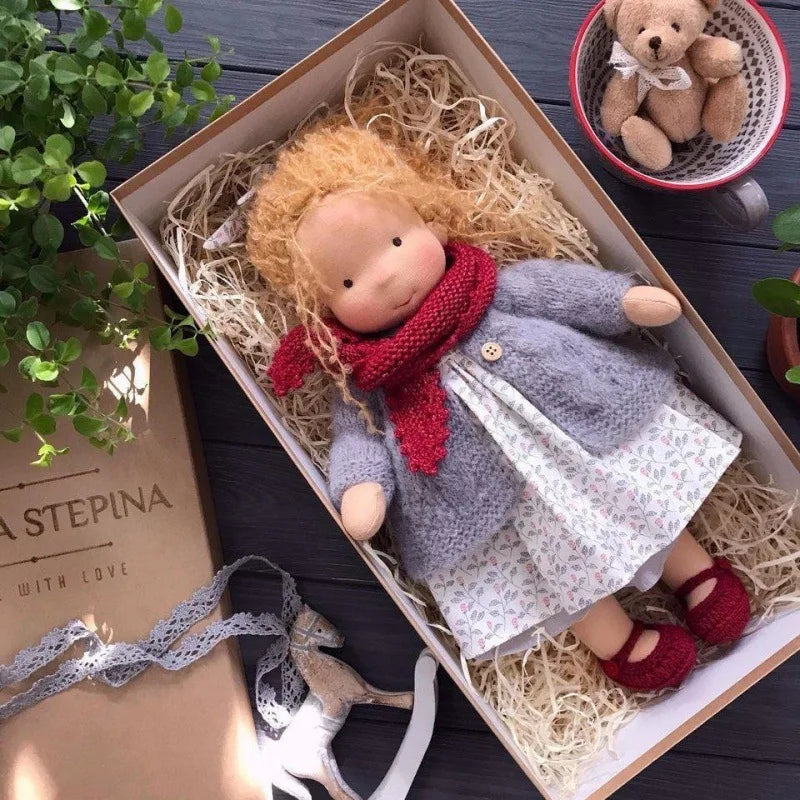 Cute Soft Plush Toys Waldorf Handmade Cute Cotton Stuffed Plush Doll Packaging Dolls Fabricchanging Box Best Children Birthda 16