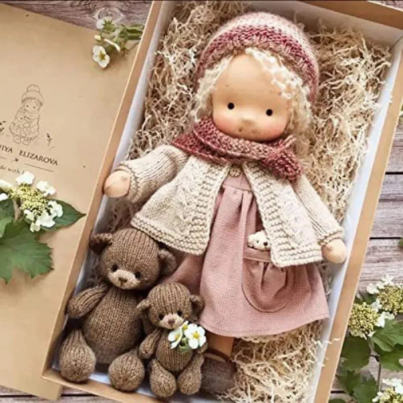 Cute Soft Plush Toys Waldorf Handmade Cute Cotton Stuffed Plush Doll Packaging Dolls Fabricchanging Box Best Children Birthda 24