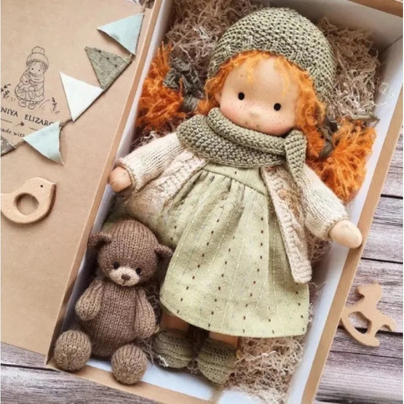 Cute Soft Plush Toys Waldorf Handmade Cute Cotton Stuffed Plush Doll Packaging Dolls Fabricchanging Box Best Children Birthda 26