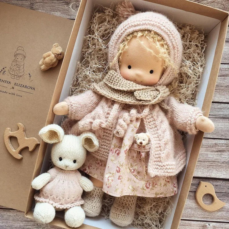 Cute Soft Plush Toys Waldorf Handmade Cute Cotton Stuffed Plush Doll Packaging Dolls Fabricchanging Box Best Children Birthda 29