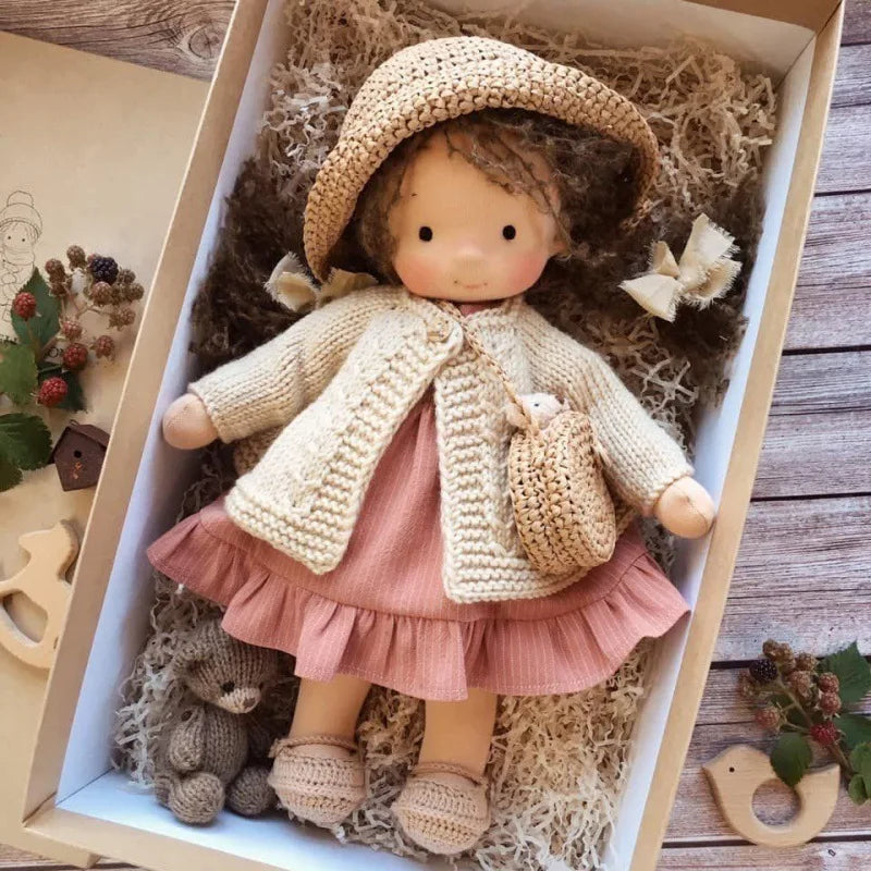 Cute Soft Plush Toys Waldorf Handmade Cute Cotton Stuffed Plush Doll Packaging Dolls Fabricchanging Box Best Children Birthda 34