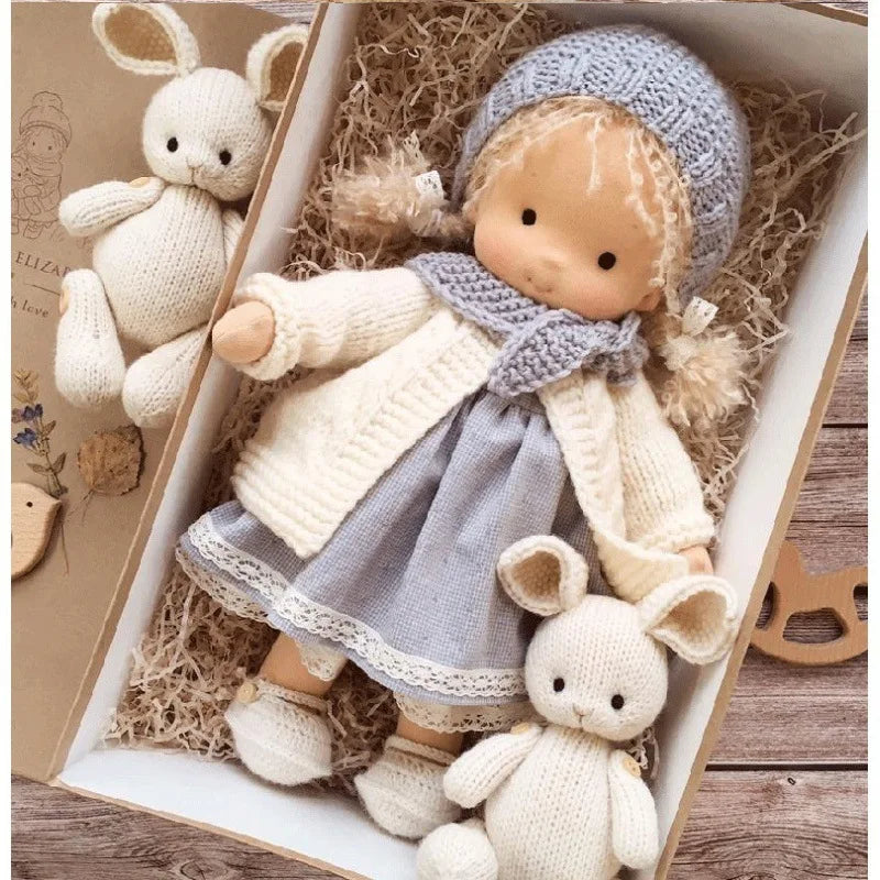 Cute Soft Plush Toys Waldorf Handmade Cute Cotton Stuffed Plush Doll Packaging Dolls Fabricchanging Box Best Children Birthda 35