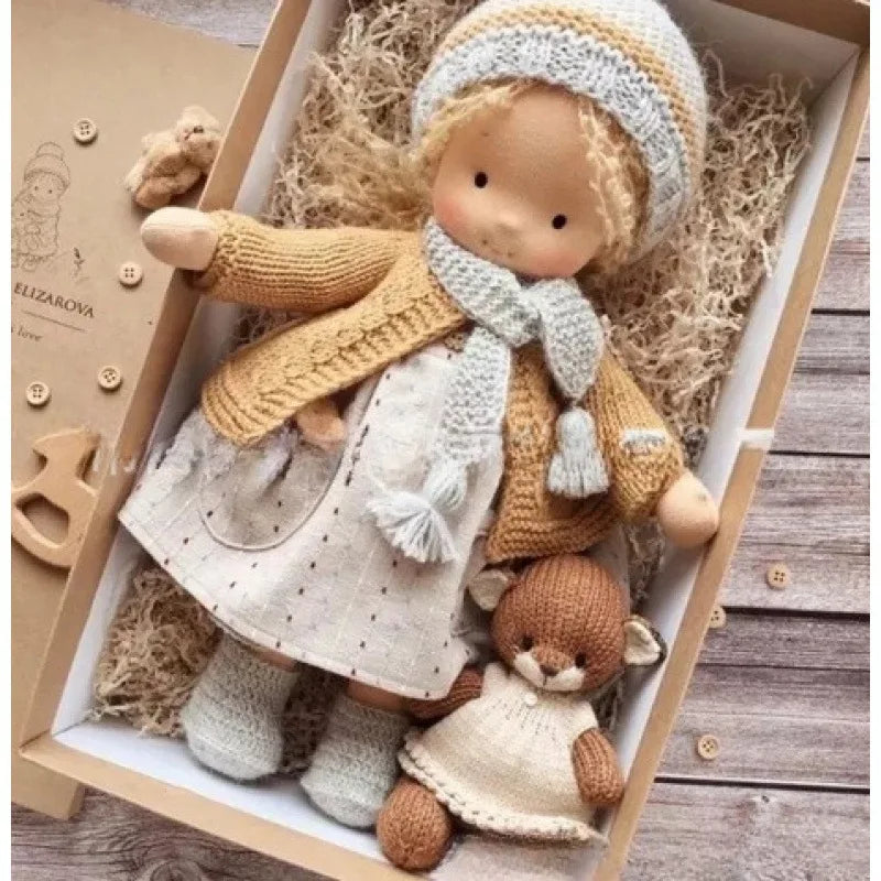 Cute Soft Plush Toys Waldorf Handmade Cute Cotton Stuffed Plush Doll Packaging Dolls Fabricchanging Box Best Children Birthda 38