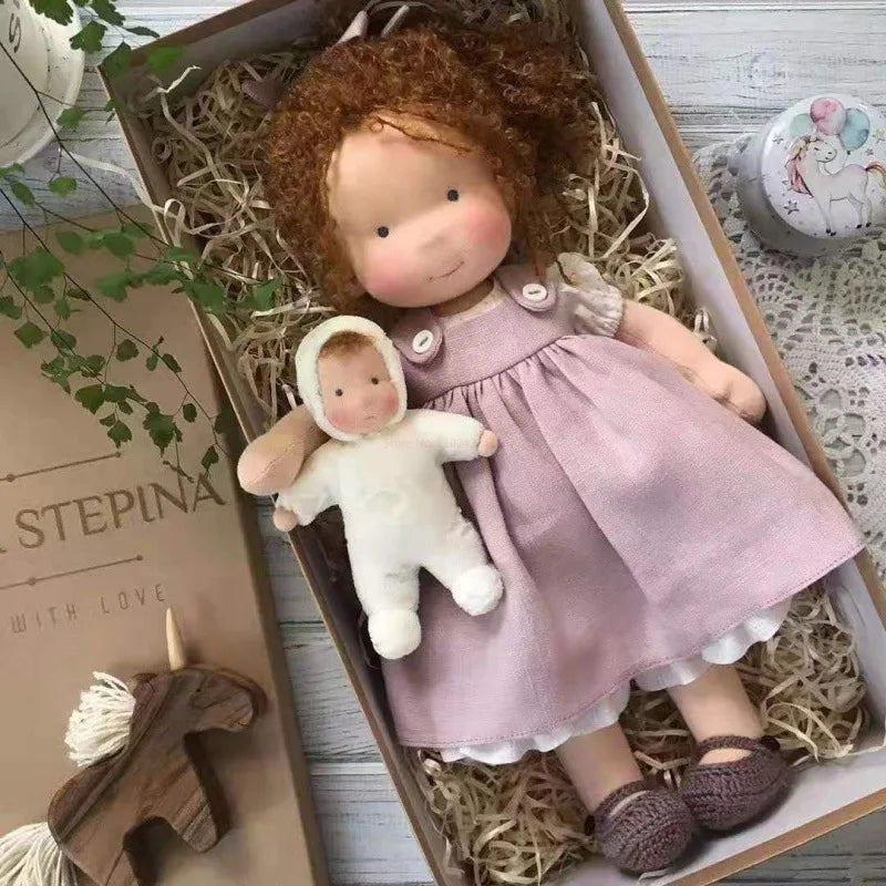 Cute Soft Plush Toys Waldorf Handmade Cute Cotton Stuffed Plush Doll Packaging Dolls Fabricchanging Box Best Children Birthda 7