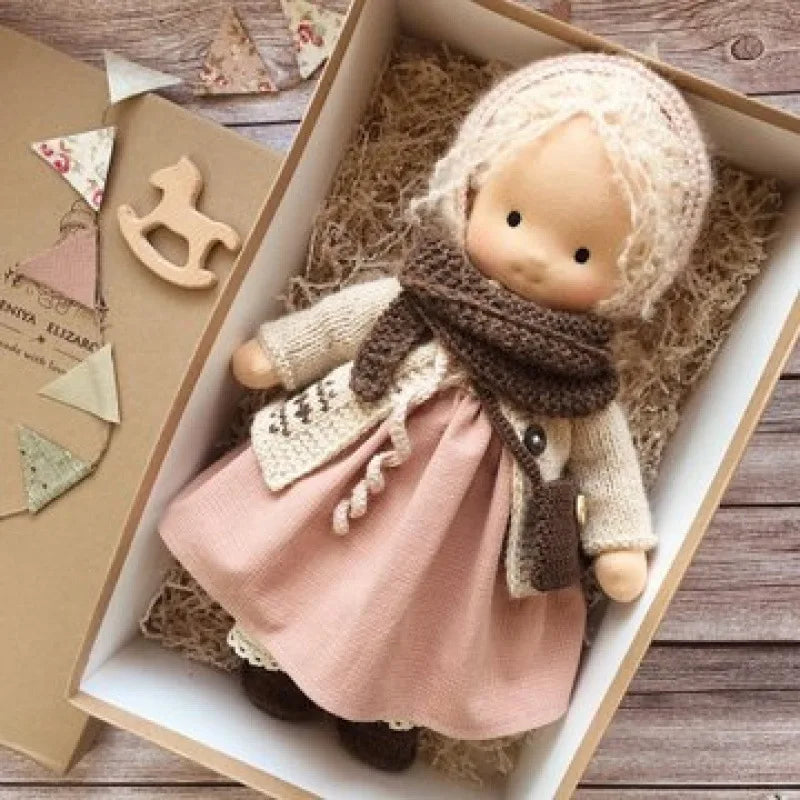 Cute Soft Plush Toys Waldorf Handmade Cute Cotton Stuffed Plush Doll Packaging Dolls Fabricchanging Box Best Children Birthda 8
