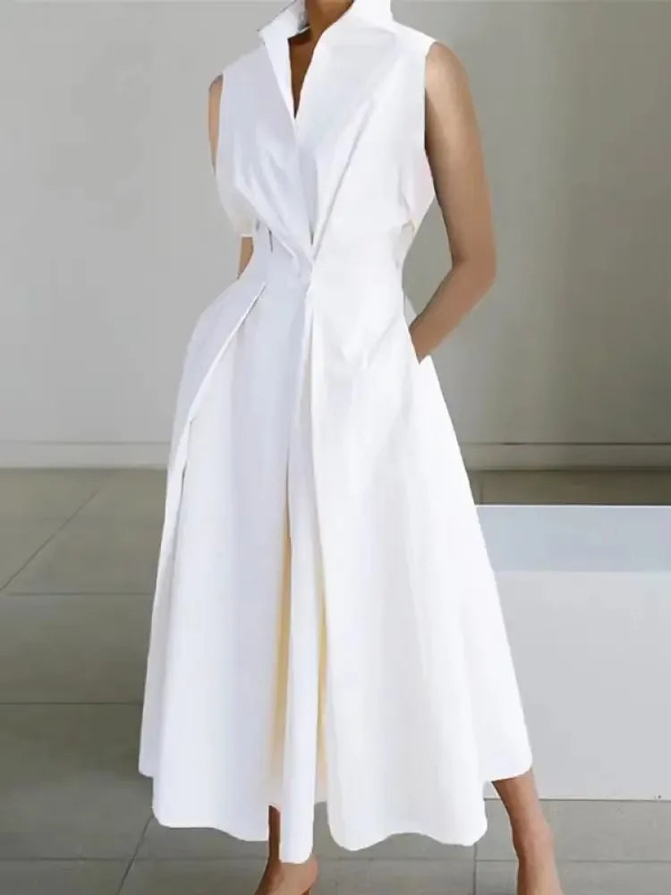 Damen-Midikleid mit schickem A-Linien-Design und bequemer Passform 0