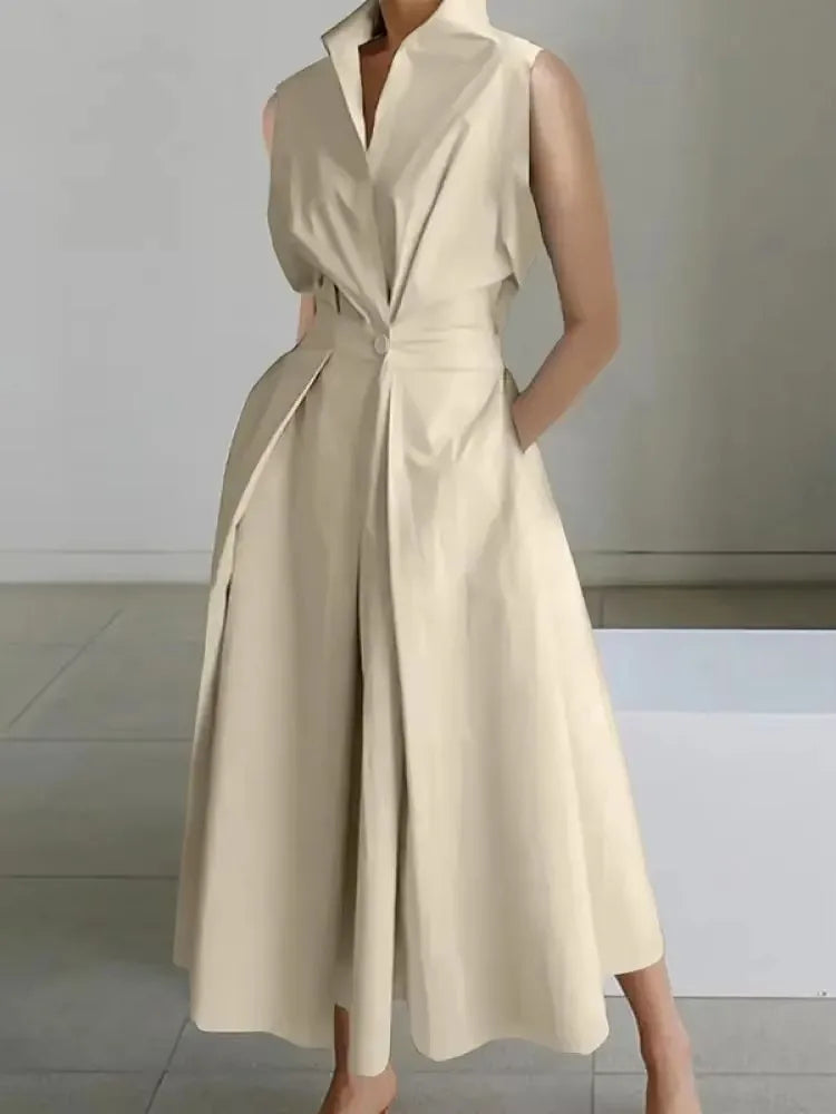 Damen-Midikleid mit schickem A-Linien-Design und bequemer Passform 3