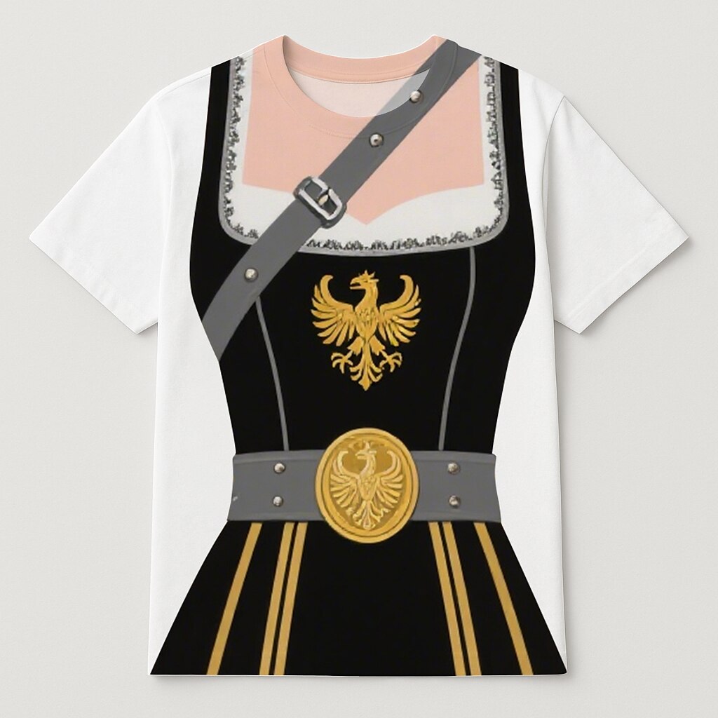 Damen Oktoberfest Dirndl Grafik T-Shirt 3