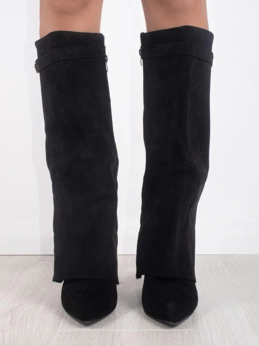 Damen Stiefel Kniehoch Elegantes Design Schwarze Stiefel Hochwertiges Material 1