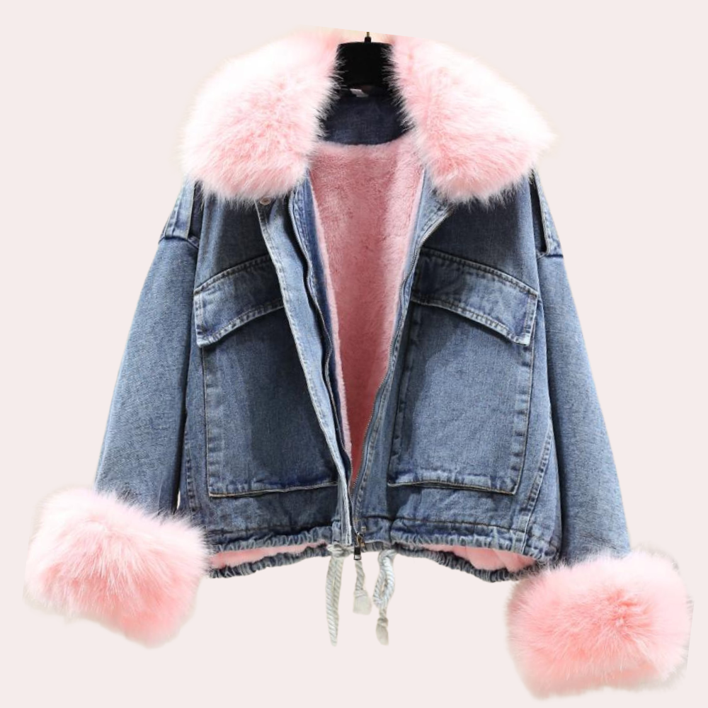Delilah | Moderne Denim-Daunen-Winterjacke für Damen 1