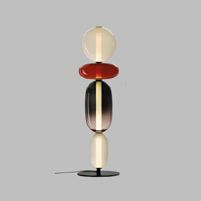 Designer Stehlampe mit Farbwechsel – LED Bogenlampe für Wohnzimmer, moderne Stehleuchte aus Eisen und Glas 11