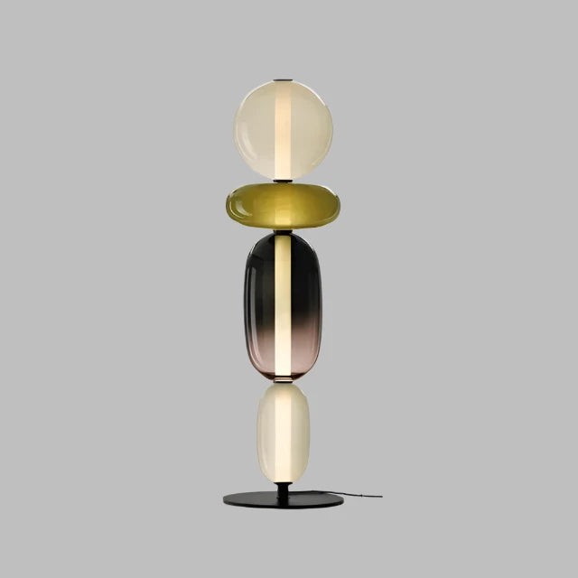 Designer Stehlampe mit Farbwechsel – LED Bogenlampe für Wohnzimmer, moderne Stehleuchte aus Eisen und Glas 15