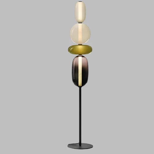 Designer Stehlampe mit Farbwechsel – LED Bogenlampe für Wohnzimmer, moderne Stehleuchte aus Eisen und Glas 16