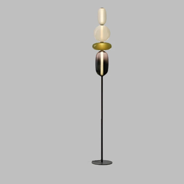 Designer Stehlampe mit Farbwechsel – LED Bogenlampe für Wohnzimmer, moderne Stehleuchte aus Eisen und Glas 9