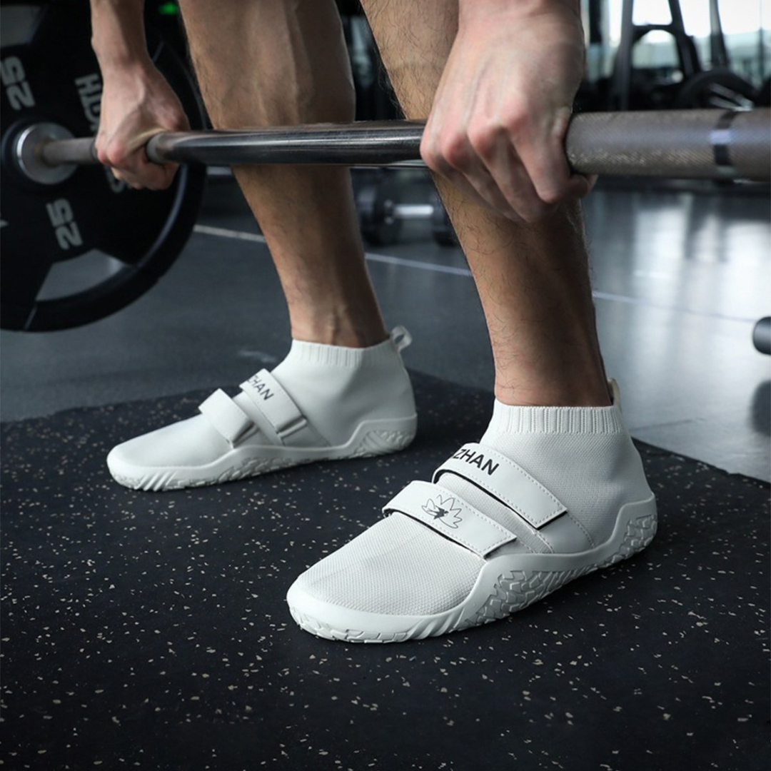 Herren Krafttraining Schuhe Stabilität Atmungsaktiv Flache Sohle für Kniebeugen und Kreuzheben-2