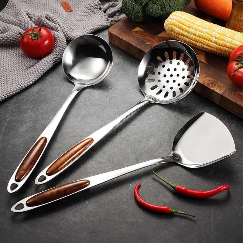 Edelstahl Küchenutensilien Set – 5-teiliges Küchenhelfer Set mit Ergonomischen Griffen für Profis 5