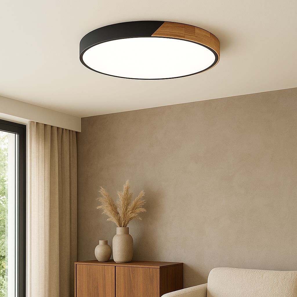 Elaris | Elegante Deckenleuchte aus Holz im skandinavischen Stil 0