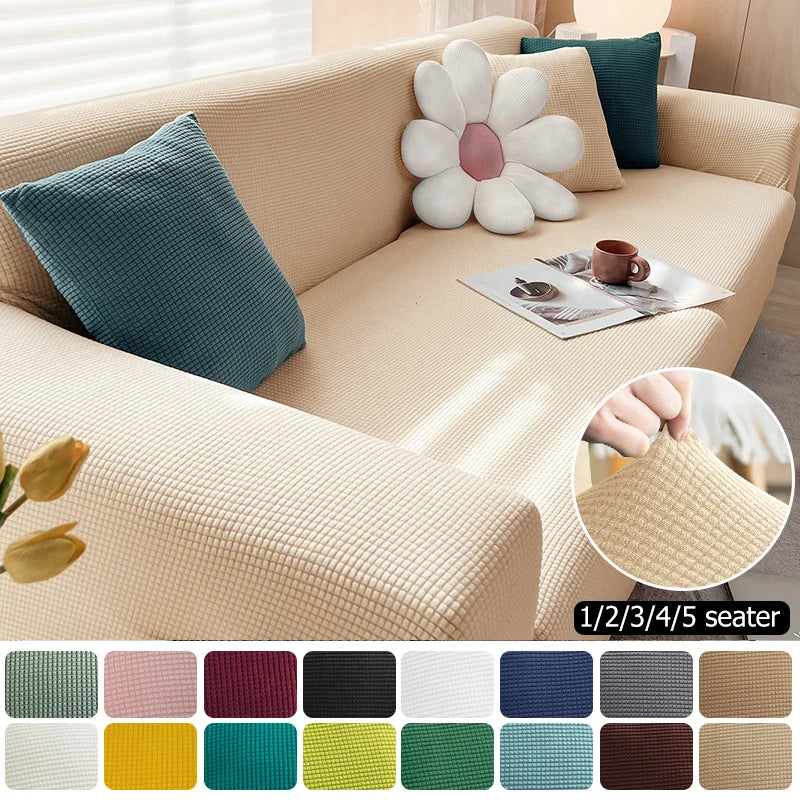 Elastischer Sofabezug aus Jacquard – Wasserabweisend, Rutschfest, Maschinenwaschbar für 1- bis 4-Sitzer Couch 2