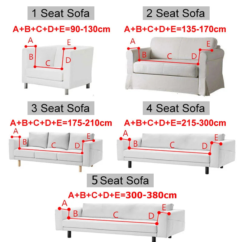 Elastischer Sofabezug aus Jacquard – Wasserabweisend, Rutschfest, Maschinenwaschbar für 1- bis 4-Sitzer Couch 3