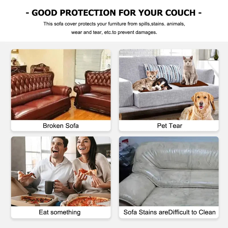 Elastischer Sofabezug aus Jacquard – Wasserabweisend, Rutschfest, Maschinenwaschbar für 1- bis 4-Sitzer Couch 4