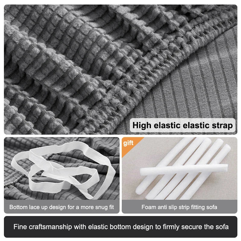 Elastischer Sofabezug aus Jacquard – Wasserabweisend, Rutschfest, Maschinenwaschbar für 1- bis 4-Sitzer Couch 5