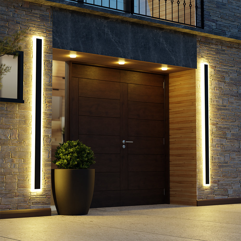 Elegante Edelstahl Außenwandleuchte mit LED – IP65 Wasserdicht für Garten und Balkon, Modernes Design und Energiesparend 2
