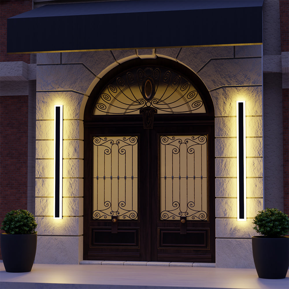 Elegante Edelstahl Außenwandleuchte mit LED – IP65 Wasserdicht für Garten und Balkon, Modernes Design und Energiesparend 3