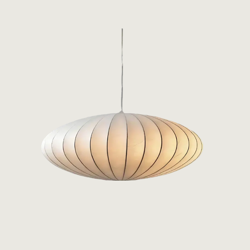 Elegante Pendelleuchte mit Seidenfinish für Esszimmer und Wohnzimmer – Minimalistische Hängeleuchte im Japandi-Stil 0