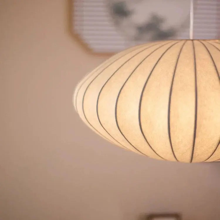 Elegante Pendelleuchte mit Seidenfinish für Esszimmer und Wohnzimmer – Minimalistische Hängeleuchte im Japandi-Stil 2