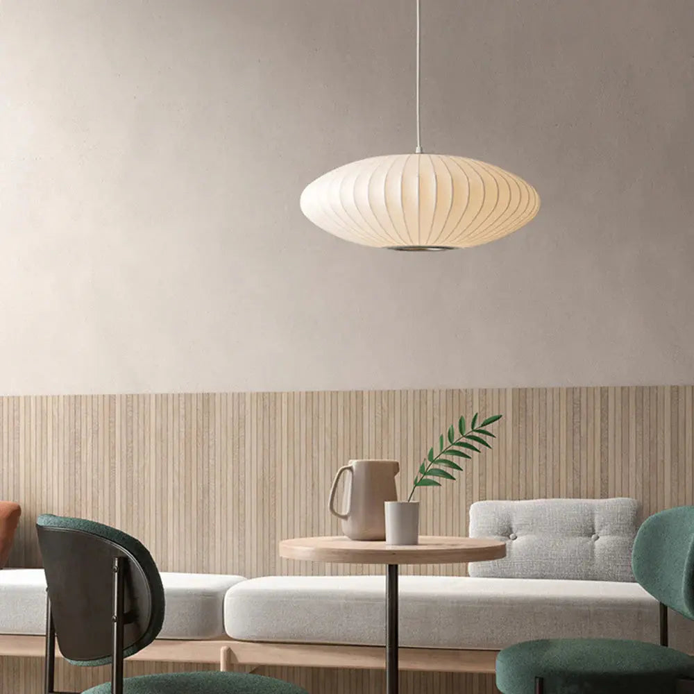 Elegante Pendelleuchte mit Seidenfinish für Esszimmer und Wohnzimmer – Minimalistische Hängeleuchte im Japandi-Stil 3