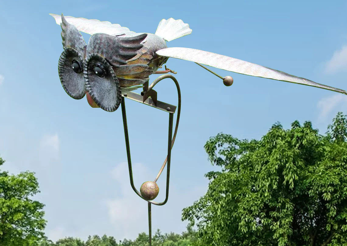 Elegante Windmühlenskulptur aus Metall für den Garten – Bewegliche Flügel, robuste, wetterbeständige Gartenkunst für die Außendekoration 5