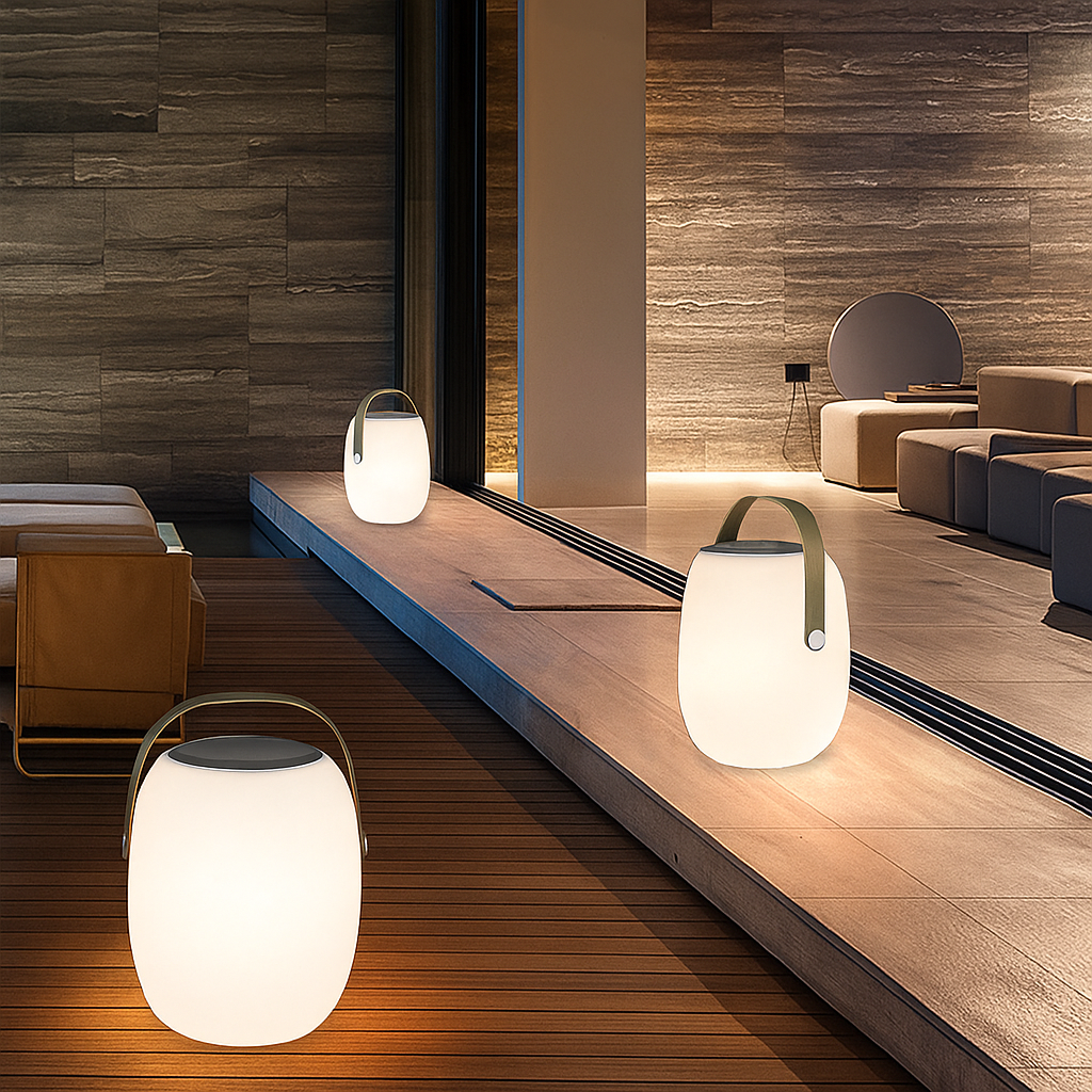 Elegante tragbare Solar-Terrassenlampe 2