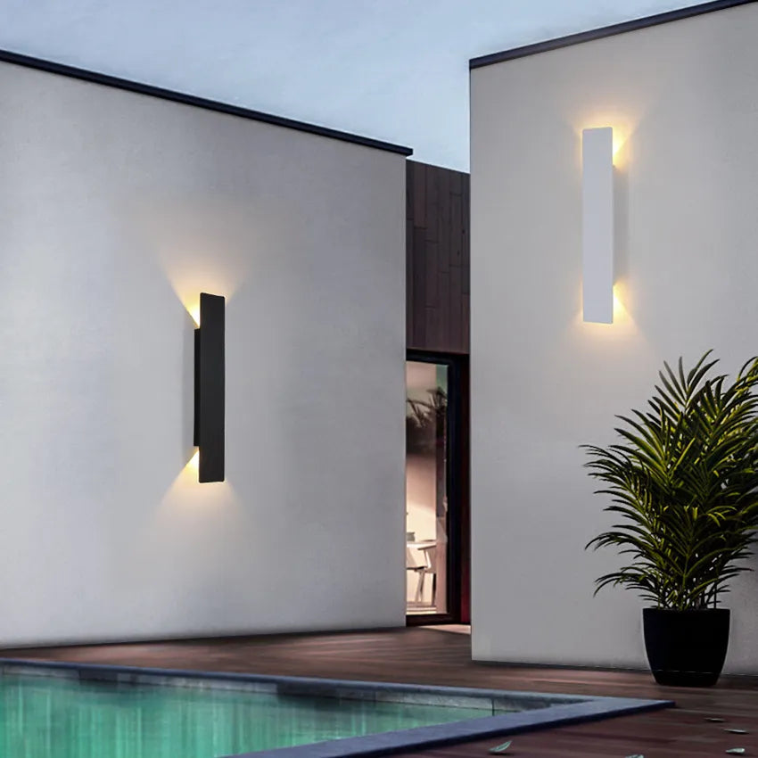 Elegante wasserdichte Außenwandlampe – Langlebige Aluminium-Wandleuchten für Garten, Terrasse und Eingangsdekoration 3