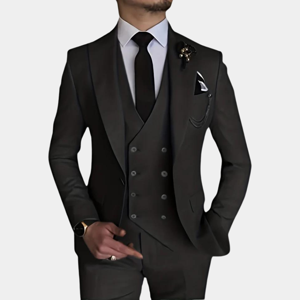 Eleganter dreiteiliger Herrenanzug für Hochzeiten und formelle Anlässe 6