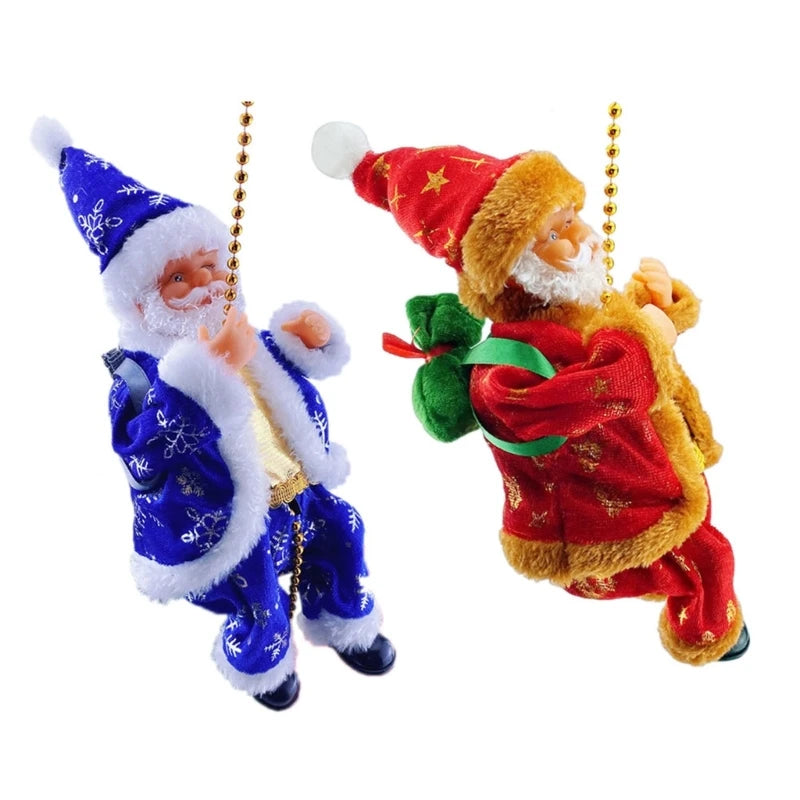 Elektrisches Weihnachtsmann Spielzeug Kletterleiter Interaktiv Kunststoff 30 cm 1