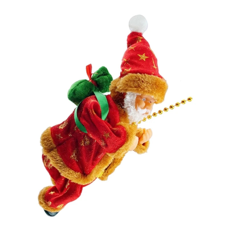 Elektrisches Weihnachtsmann Spielzeug Kletterleiter Interaktiv Kunststoff 30 cm 2