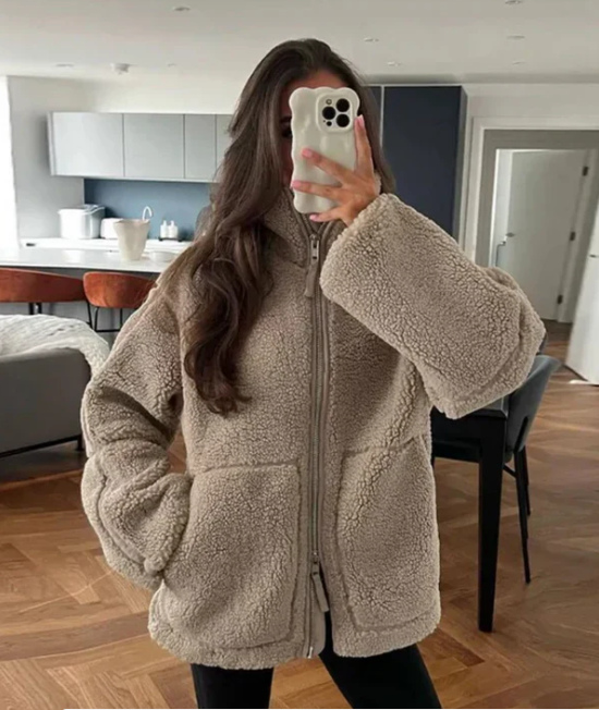 Emily | Gemütliche Oversized Fleecejacke für Frauen 6