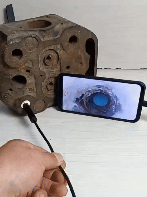 Endoskopkamera mit Licht und Beweglichem Kopf – Hochauflösende Inspektion für Handy, Wasser- und Hitzebeständig, 5,5 mm Durchmesser 4