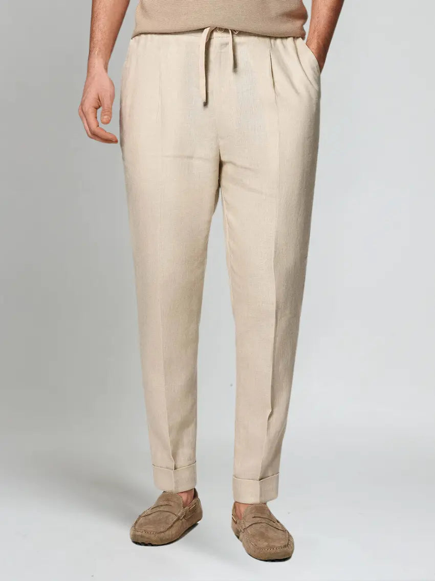 Ethan | Elegante Bequeme Leinenhose Herren 0
