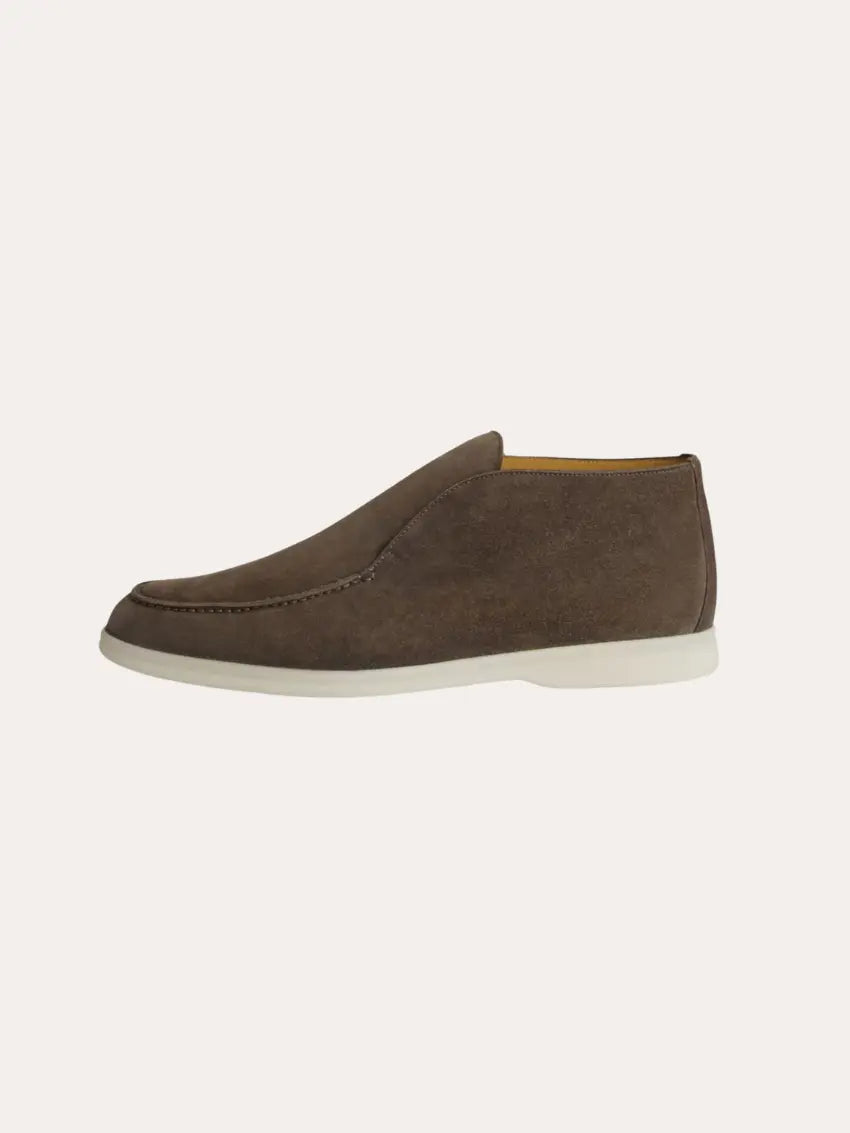 Ethan | Elegante Dunkelgraue Suède Loafers 2