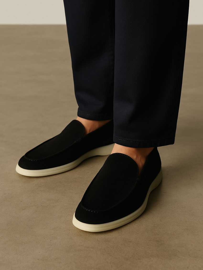 Ethan | Elegante Wildleder Loafers Herren Schwarz 1