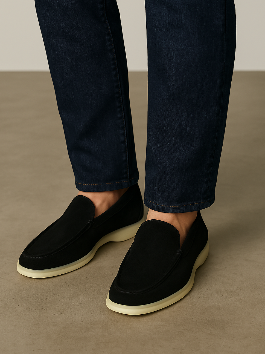 Ethan | Elegante Wildleder Loafers Herren Schwarz 4