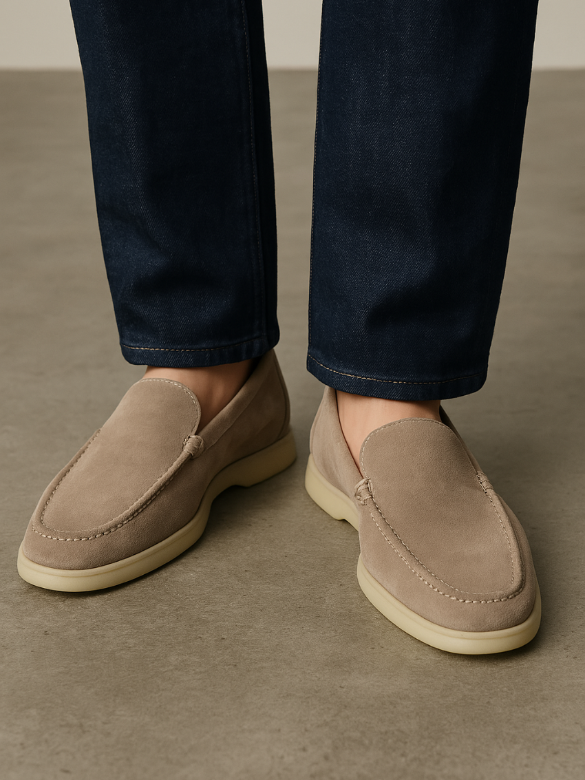 Ethan | Stilvolle Atmungsaktive Suede Loafers in Beige 5