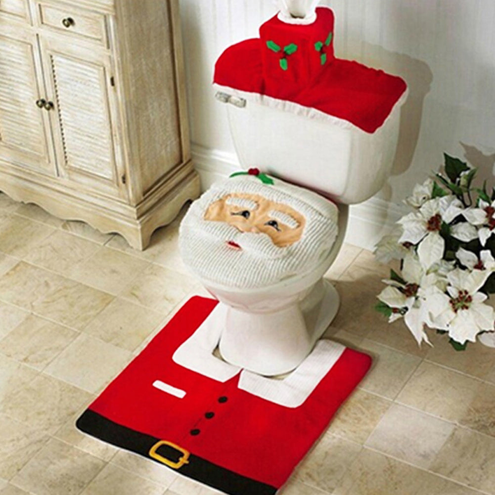 Festlicher Weihnachtsmann | Weihnachtsmann-Badezimmermatte 1
