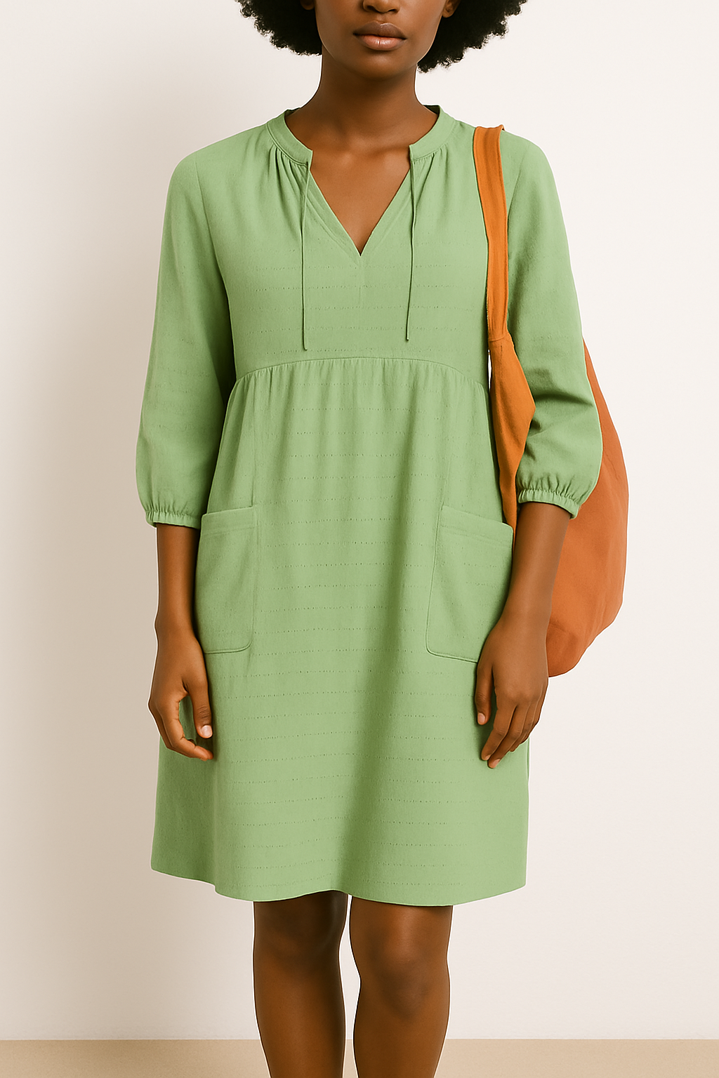 Damen Hemdkleid Blau Größe M Leinen - Lässiges Hemdblusenkleid für Freizeit und Alltag-4