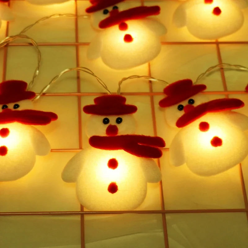 FrostyGlow – Schneemann-Weihnachtsbaumlichter und hängende Ornamente 3