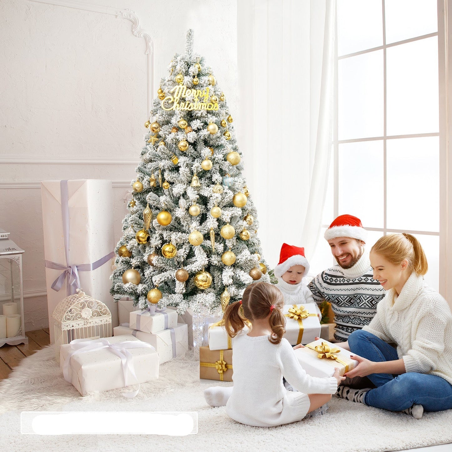 FrostyPine – 180 cm schneebedeckter künstlicher Weihnachtsbaum mit 600 Zweigen 1