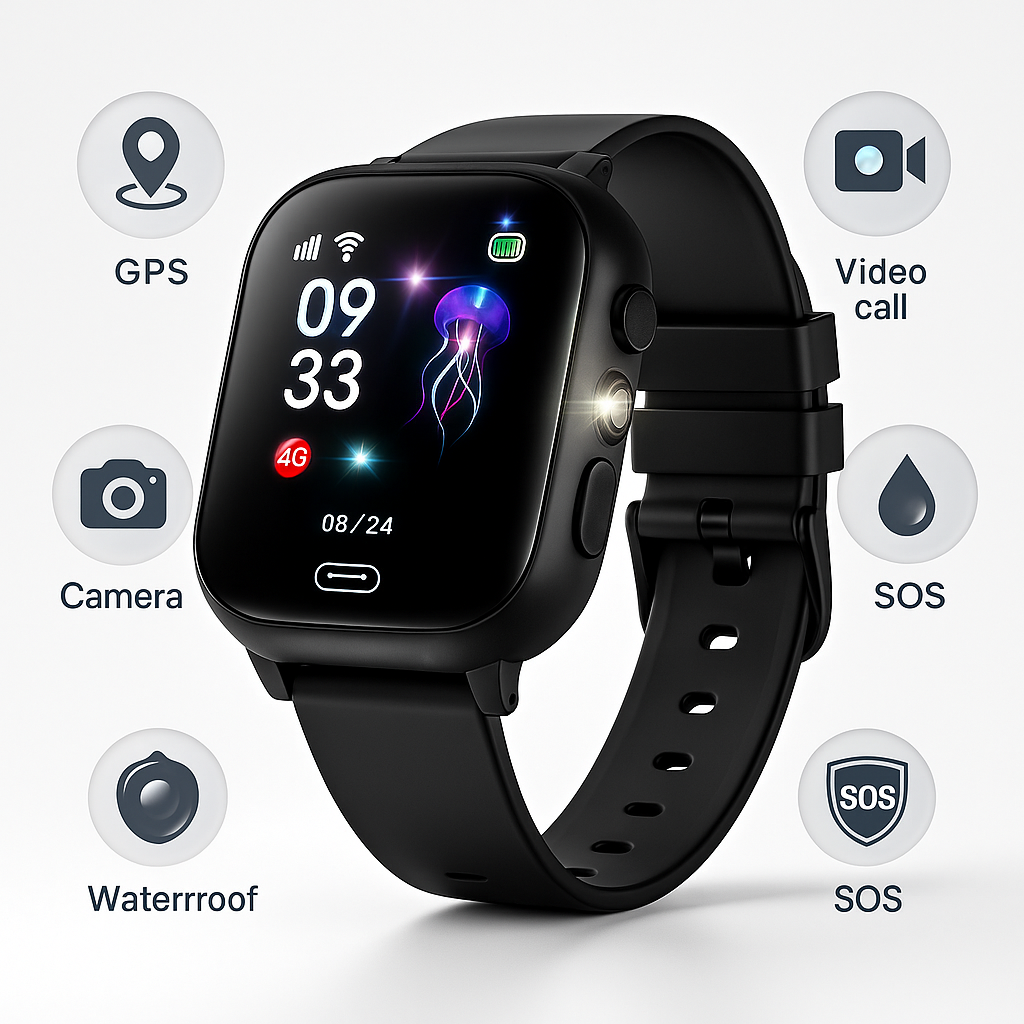 GPS Smartwatch für Kinder mit Echtzeit-Tracking, wasserdichtem Design und integrierter Kamera – Ideal für aktive Kinder 5